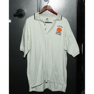 Vintage Dynasty Cleveland Browns Polo Shirt Men's XXL, Light Tan